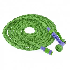 Locsoló készlet, merevitett, kihúzható tömlő - 15 m