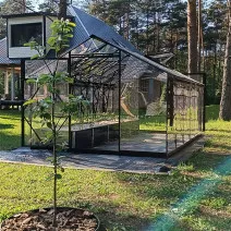 ROA Luxury EHLB 3.0 melegház, oranzséria típusú, hőkezelt acélból és monolitikus, átlátszó, rendkívül ellenálló polikarbonátból