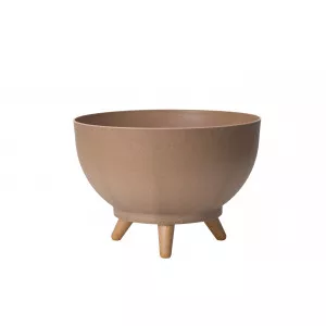 Kaspó tál lábakkal Satina Eco Wood 24 barna
