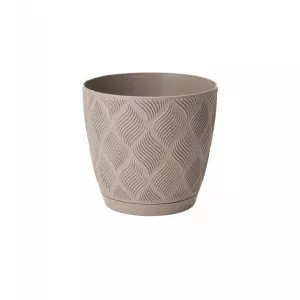 Kaspó alátéttel Flow Petit Eco Recycled 13 barna