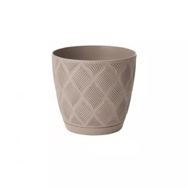 Kaspó alátéttel Flow Petit Eco Recycled 13 barna