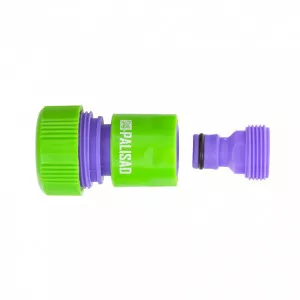 Műanyag külső menetes adapter csatlakozó 3/4" - 3/4"-os tömlőhöz
