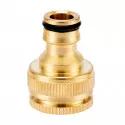 Sárgaréz belső menetes tömlővég csatlakoztato - 1/2" - 3/4"
