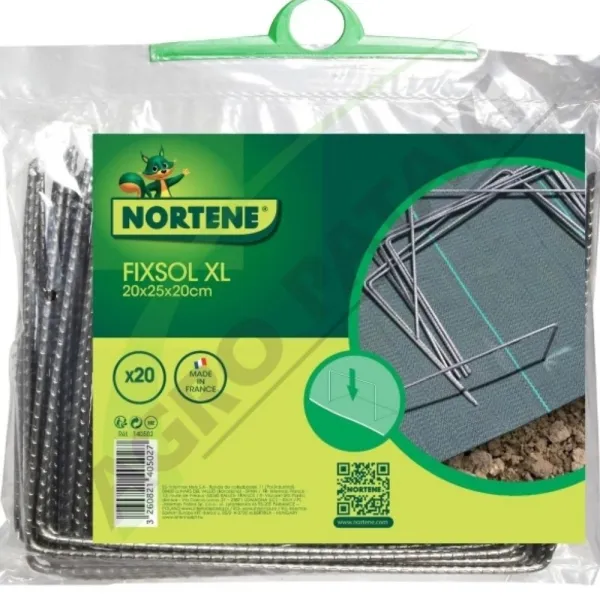 Fixsol XL fólia- és hálórögzítő kapocs, fém, 20 x 25 cm, 20 db-os készlet