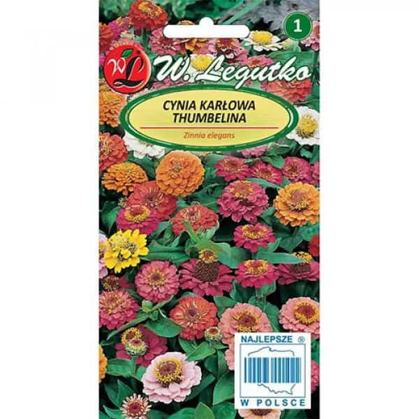 Zinnia Thumbelina, mix multicolor